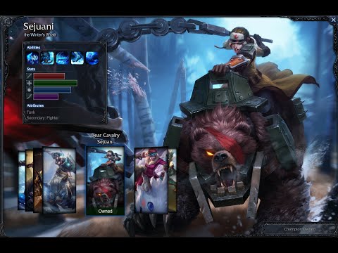 Bear Cavalry Sejuani Skin Spotlight Gameplay 1080p HD League Of Legends