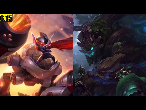 rumble top vs maokai full game - patch 6.15 - 28 june, 2016