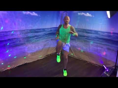 Disco aerobics with martin jensen . Music is cardio disco vol 4 by pure energy go