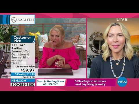 Rarities – Vergoldeter Ring mit Smaragdschliff und Emaille