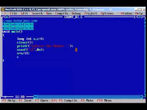 Count no of digits in integer using goto statement C Program Tamil