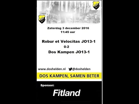Doshelden Kampen: 03-12-2016 Robur et Velocitas JO13-1 - Dos Kampen JO13-1 (0-2)