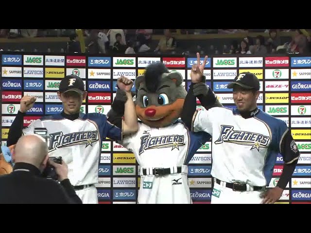 ファイターズ大野選手・藤岡投手ヒーローインタビュー2014/5/17 F-M