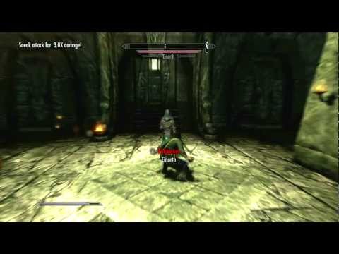 Skyrim - Sneak and One-Handed Easy Level Up