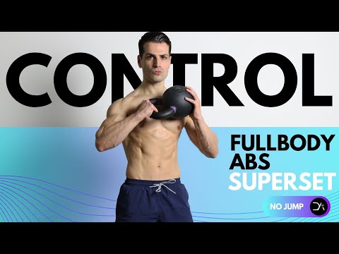 30 minute Kettlebell + Bodyweight Full Body Workout (ABS & Strength Supersets)