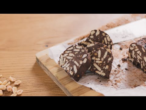 SALAME DI CIOCCOLATO SENZA UOVA E SENZA BURRO (vegano) | ricetta facile e veloce
