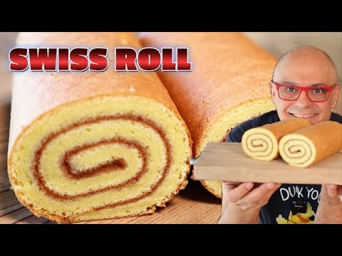 ROTOLO ALLA FRAGOLA swiss roll rotolo svizzero alla confettura di fragole