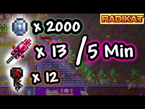 How To Make An OP Rod Of Discord/Mob Farm. Terraria 1.4.5