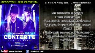 Conteste (Remix) Letra - El Sica Ft Nicky Jam