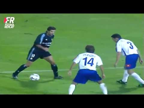 Luis Figo 👑  'Deleting' Defenders in Pairs |  Real Madrid