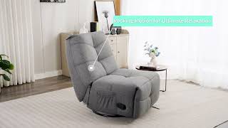 Austin Manual Recliner Swivel and Rocking Chair | Furniture Online