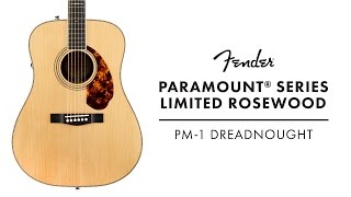 Fender PM-1 Limited Edition Adirondack Rosewood Dreadnought Video