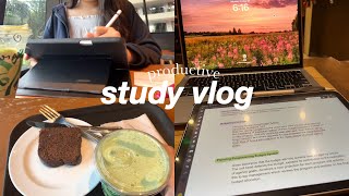 study vlog: cramming for exam, cafe study, lots of studying, being productive, post finals, uni vlog