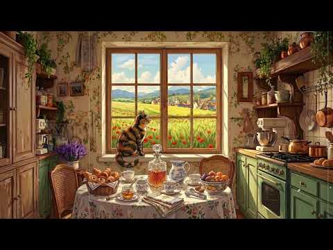 slow vintage morning vibes ☀️ oldies music drifting through a quiet cottage room