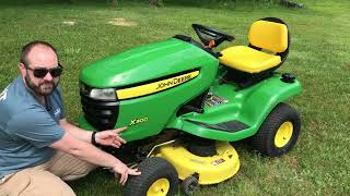 John Deere X series how to start and operate X300 tractor