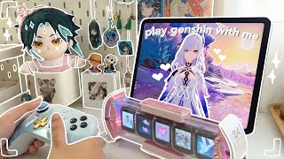 🫐 playing genshin impact on a chill summer day ft. skirk | relaxing gameplay ambience (asmr) ✶⋆.˚