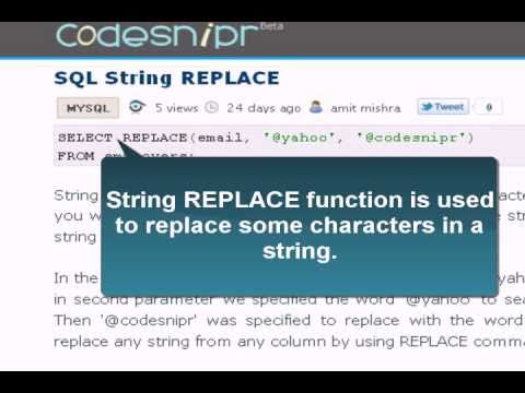 Mysql Tutorial String Replace