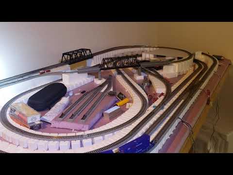 Two trains on mainline