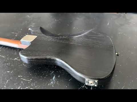 Veritas Custom Shop Mini Master Black Open Grain Rosewood Neck w/ Ebony Board Pole Cats 2017 image 26