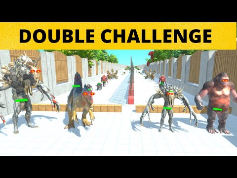 DOUBLE CHALLENGE - GORO + SCOURGE VS SPINO + WENDIGO -  ANIMAL REVOLT BATTLE SIMULATOR