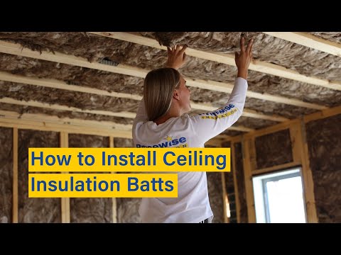 How to Install Ceiling Insulation Batts in a New House - Before Plaster
