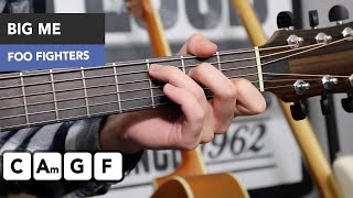 Foo Fighters - Big Me Guitar Lesson Tutorial - EASY simple songs