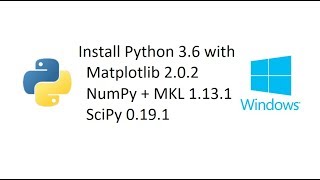Install Python with Matplotlib, Numpy+MKL, and SciPy