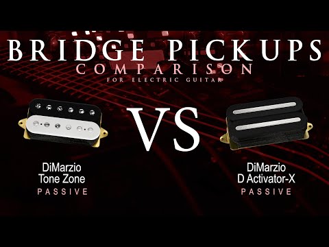 DiMarzio TONE ZONE vs D ACTIVATOR X - Passive Bridge Pickup Guitar Tone Comparison Demo