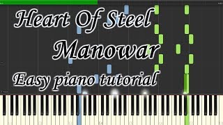 Heart Of Steel - Manowar - Very easy and simple piano tutorial synthesia planetcover