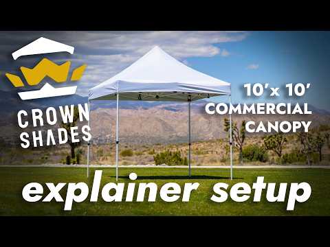 Solarex Custom Printed canopy Tent All Steel Frame Explainer Setup video thumbnail
