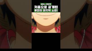 원피스) 처음으로 공개된 루피의 마지막 소원! #원피스 #onepiece