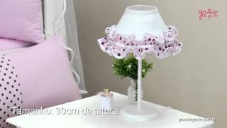 Abajur Mimos Rosa | Ref: 54225