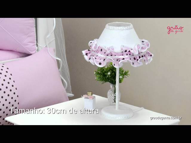 Abajur Mimos Rosa | Ref: 54225