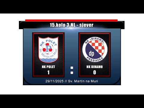 29/11/2025. 15.kolo 3.NL-Sjever, NK Polet - NK Dinamo Predavac 1:0