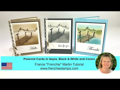 Polaroid Card in Sepia, Color and Black and White