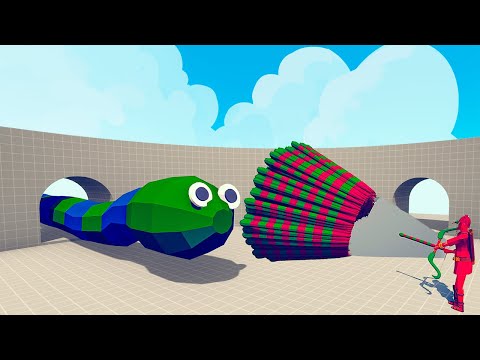 GIANT TITANOBOA vs 3x EVERY GOD - Totally Accurate Battle Simulator TABS