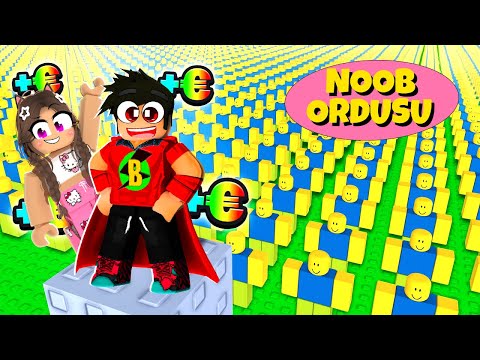 AYBÜKE İLE NOOB ORDUSU KURDUK 🤣 Roblox Build a Noob Swarm