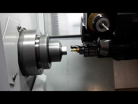 Rotary broaching with a Garant Polyangular on the EMCO Turn 325 II