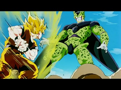 Goku vs Cell Full Fight Original Dub 4K A.I Upscale