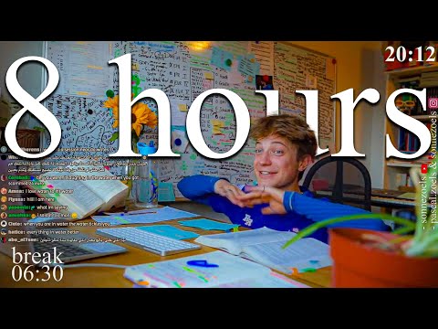 LIVE | 8-HOUR study with me 📚⛈️ rain sounds & pomodoro timer 60 & 10