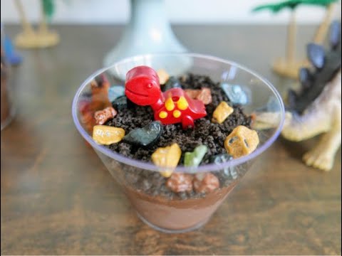 How to Make Dinosaur Dirt Pudding Cups