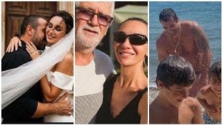 Ibrahim celikkol he's not saying might be and Birce akalay wearing a black swimsuit 