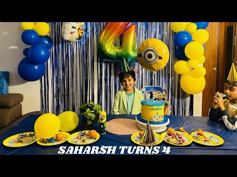 SAHARSH TURNS 4 (Nephew) | MINIONS THEME BIRTHDAY CAKE | BIRTHDAY DOCUMENTARY | WANDERLUST VENU