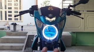 Suzuki Satria Raider Lên Bi Cầu Led Và Cùm Fz Indo Siêu tiện lợi T23Shop Cần Thơ