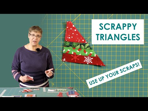 How to use up your fabric scraps making 'SCRAPPY PATCHWORK TRIANGLES'!