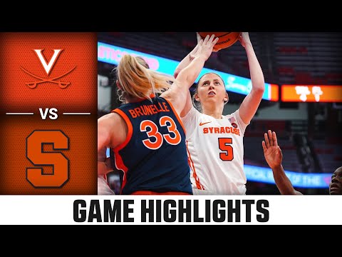Virginia vs. Syracuse Women's Basketball Highlights (2022-23)