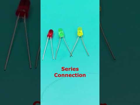 LED series connection with 9V battery #shorts