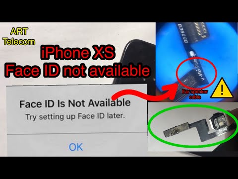 iPhone XS Face ID not available. Face ID not working.  Ear Speaker cable damage.