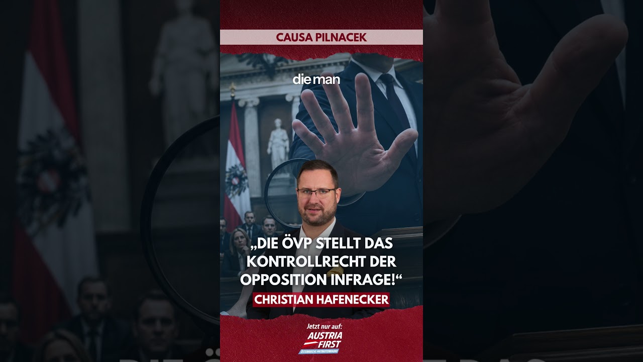 Die ÖVP stellt das Kontrollrecht der Opposition infrage! - Christian Hafenecker