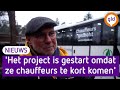 Leerlingen worden met touringcar naar school gebracht